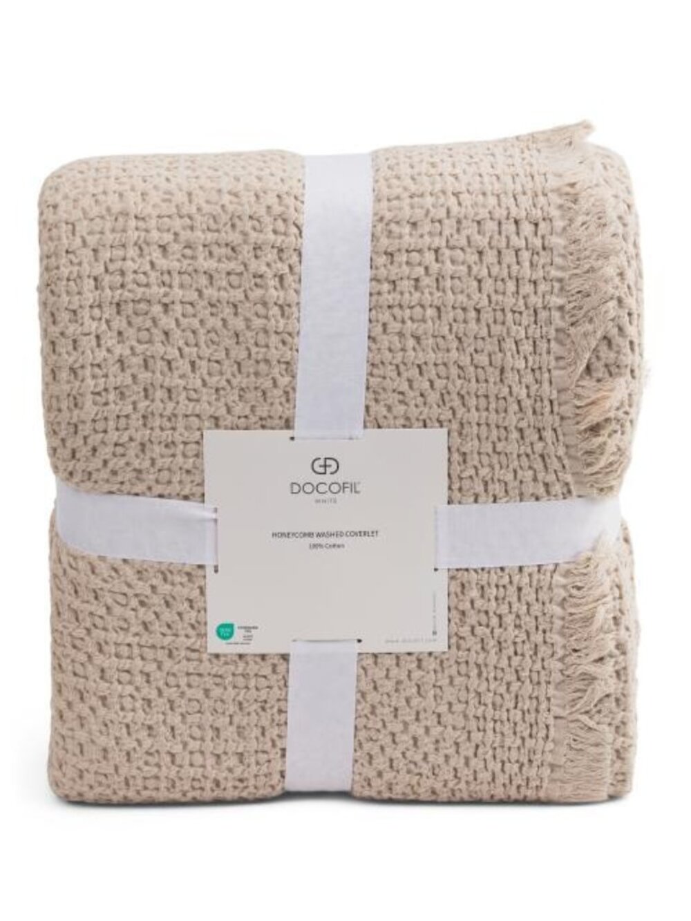 DOCOFIL Made In Portugal Stonewash Waffle Coverlet